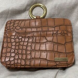Pouchee Brown Crocodile Pattern Women's Small Bag